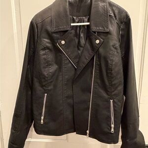 Cato Black Leather Moto Jacket